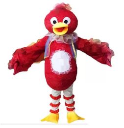 2023 High quality hot Red Bird Mascot costumes fancy dress Real photo