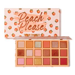 Eye Shadow 18 Colours Peach Glitter Eyeshadow Palette Shiny Plate Matte Highlight Pearlescent Blush Female Cosmetic Cute Makeup 230714