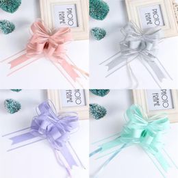 100pcs Large Size 50mm Beautiful solid color Pull Bow Ribbon Gift Packing flower bow Bowknot Party Wedding Car Room Decoration T20256R