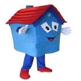 2019 factory Blue House Mascot Costume Fancy Party Dress Halloween Carnival Costumes Adult Size354T