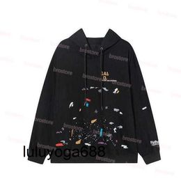 New 2023 Men's Hoodies Sweatshirts Hoodie Designer Galery depts Gary Painted Graffiti Used Letters Printed Loose Casual Fashion brand Men Women hoodie