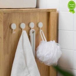 New 10PCS Key Holder Hanger Hook Strong Adhesive Wall Hangers Hooks Vacuum Suction Cup Heavy Bathroom Stainless Steel Hanger