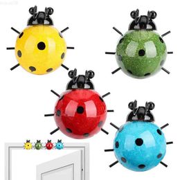 Garden Decorations Pcs Set Metal Cute Ladybugs Beautifully Bling Color Garden Fence Wall Art Decoration Outdoor Wall Hanging Sculptures Decoration L230715