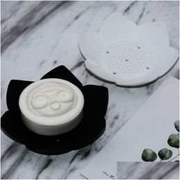 Soap Dishes Sile Dish 3D Mini Flower Shape Soaps Holder Non Slip Home Bathroom Articles Mti Color 2 3Zb Ckk Drop Delivery Garden Bat Dhdfo