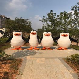 Factory direct Penguins of Madagascar Penguin Mascot Costume Fancy Dress adult size237E