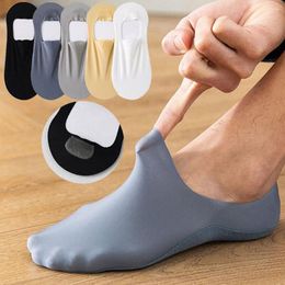 Men's Socks Boat Ice Silk Non-slip Ultra-thin Comfortable Breathable Sock Summer Slippers Low Cut M8H7