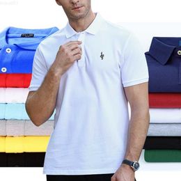 Men's T-Shirts Summer High Quality Men's Polo Shirt T-shirts Brand Short Sleeve Cotton Lapel Tee Tops 811 L230715