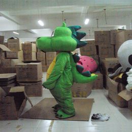 2018 High quality Green Dragon Dinosaur Mascot Costume Fancy Costume Mascotte for Adults Gift for Halloween Carnival party2296