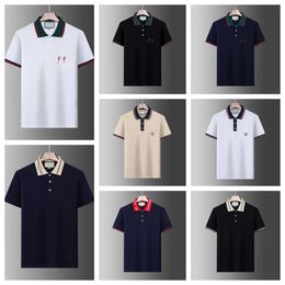 Luxury Europe Paris patchwork Men's polo Shirt Fashion men's Designer T-shirt Casual men's Medusa Cotton Luxury PoloM-3XL