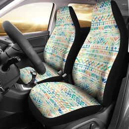 Car Seat Covers Aztec Colourful Watercolour Design Pack Of 2 Universal Front Protective Cover