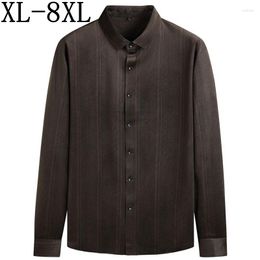 Men's Casual Shirts 8XL 7XL 6XL 2023 Autumn Long Sleeve Soft Corduroy Shirt Men Top Quality Mens Social Formal Loose Male Clothing