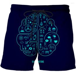 Men's Shorts Beach AI Technology Cool Series 3D Printed Men Casual Swimming Pants Street Clothing Fashion Sports