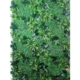 Decorative Flowers 60 40CM Artificial Turf Plant Leaf Grass Flower Wisteria Decoration Panel For Wall