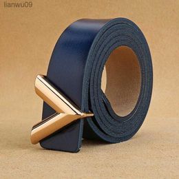 New Designer Belt For Men Women luxury Letter Smooth Buckle Cowskin Belt Alloy V Buckle Waist Belts women belts giftistband L230704