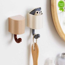 New Cartoon keychain key holder Home Decor Wall coat rack Adhesive Clothes Hanger Storage Rack Bathroom accessories Towel holder