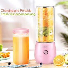 Juicers Rechargeable Mixers Portable Electric Juicer Usb Charging Fruit Shake Cup Home Quick Juicer Multifunction Juice Maker Machine 230714