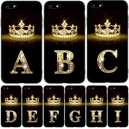 For Honor 7A / 7a Prime 7S Case 5.45" Phone Cover 7 A S DUA L22 Russian Version Black Tpu Case Gold Letters