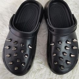 Shoe Parts Accessories Punk Metal Rivet Talisman Designer Vintage Fashion Cool Neoprene Shoes Accessories Hip Hop All Metal Shoes Talisman 230714