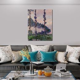 Three Trees in Grey Weather 1891 Claude Monet Painting Impressionist Art Hand-painted Canvas Wall Decor High Quality