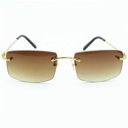 Brand Sunglasses Trendy Luxury Men Retro Rimless Carter Glasses Summer Driving Shades For Women Vintage Sunglass