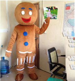 High quality Gingerbread Man Mascot Costume Halloween Christmas Cartoon Character Outfits Suit Advertising Leaflets Clothings Carnival Unisex Adults Outfit