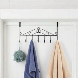 Hangers 4 Pack Over The Door Hooks Hanger Towel Rack Coat With 7 Metal Hanging Organiser For Clothes