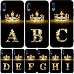 For Huawei Y6 2019 Case Cover On Y 6 Pro Prime MRD-LX1 MRD-LX1F Y6pro Y6Prime Black Tpu Case Gold Letters