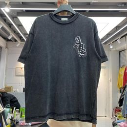 Men's T Shirts High Quality Embroidered AYS Tee Men Women Front PATCH Mark Askyurself Shirt Vintage Wash Tops