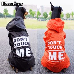 Dog Apparel Fashion Medium Large Raincoat Dogs Rain Coat Pet Clothes Puppy Doberman Labrador Waterproof Husky Alaska Jacket TLC02 230715