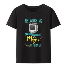 Men's T Shirts Network Engineer Series Cotton T-Shirts Your Computer Magic To The Internet Comfortable Hipster Roupas Masculinas Top Y2k