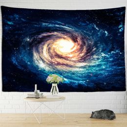 Tapestries Dome Cameras Customizable Blue Starry Sky Tapestry Cosmic Space Tapestry Wall Hanging Psychedelic Mysterious Star Dormitory Galaxy Tapestry R230714