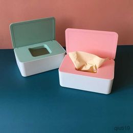 Tissue Boxes Napkins Dry Wet Tissue Paper Box Stroller Portable Plastic Wipes Napkin Press Tissue Box Holder Container Baby Care with Lid Dustproof R230715