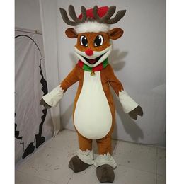 Halloween reindeer Mascot Costume High Quality customize Cartoon Animal Plush Anime theme character Adult Size Christmas Carnival 284K