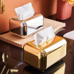 Tissue Boxes Napkins Tissue Box Holder Golden Napkin Holder Living Room Decoration Accessories Paper Towel Holder Car Tissue Holder R230715