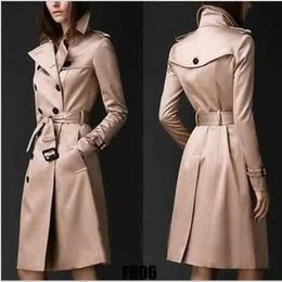 Fur Women New Year Trench Coat Doublebreasted Lapel Jacket Fashion Commuter European Style Street Style Cool Outwear Autumn Winter