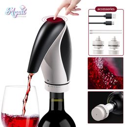 Wine Glasses Electric Wine Decanter Wine Oxygenator Wine Aerator Dispenser One Touch Wine Pourers Wine Aeration with Wine Stopper Preserver 230715