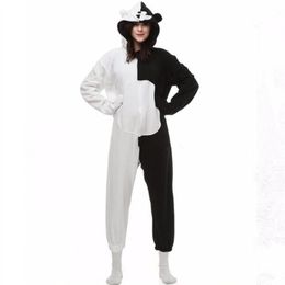 Danganronpa Dangan Ronpa Monokuma Monomi Bear Fleece Onesie Pyjama Costume Halloween Carnival Party Clothing Cartoon Jumpsuit Slee340w