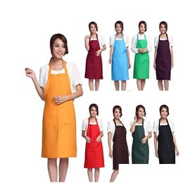 Aprons Simple Design Apron Kitchen Accessories Cooking Baking For Durable High Quality Printable Advertisement Polyester Fibre 4 5Jf Dhrpv