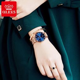 Jackets Olevs Top Brand New Women Fashion Quartz Watch Waterproof Women Watches Stainless Steel Strap Date Clock Lady