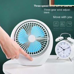 Electric Fans USB Charging Small Fan Student Home Office Desktop Mini Fan Portable Silent Electric Fan