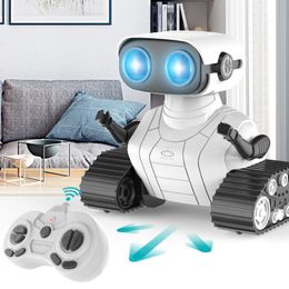 RC Robot RC Intelligent Mini Smart Robot Sound and Light Dancing Charging Dynamic Robot Boy Toys 230714