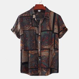 Men s T Shirts Summer Hawaiian Short Sleeve Printed Vintage Shirt Loose And Breathable Oversized Clothing Luxury Y2k Reserva Camisa Dazn 230715