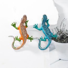 Brooches Rhinestone Lizard For Women Men Chameleon Animal Design Pins Party Daily Clothing Suit Fashion Jewellery High Quality