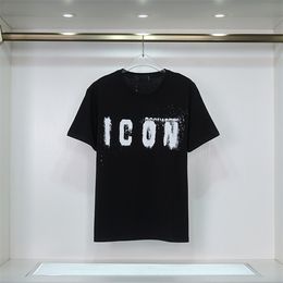 Tasarımcı T-Shirt Monogramlı Baskı ile Kısa Kollu Üst İhşartı Lüks Erkek Hip Hop Giyim Asya Boyutu 49
