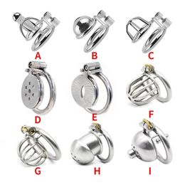 Chastity Devices Stainless Steel Cock Cage Penis Ring Device With Urethral Catheter Dick Belt BDSM Sex Toy For Man Gay 230714