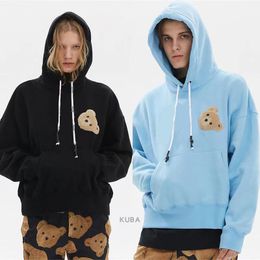 New summer fashion hoodie Broken Bear Sweatshirt Teddy Bear Trendy Terry Explosion sweater style men's and women's size S-XL