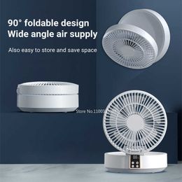 Electric Fans 4000mAh Portable Foldable Fan Multifunctional Electric Air Cooling Table Fans USB Rechargeable Control Wall Mounted Fan