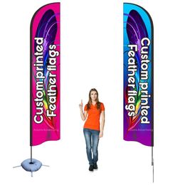 Banner Flags Beach Feather Swooper Blade Flag Banner Complete Set Advertise Promotion Sale Open Salon Cafe Shop Mall House Sport Custom Print 230714