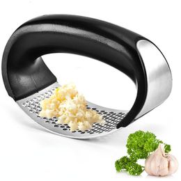 Fruit Vegetable Tools Stainless Steel Garlic Press Crusher Manual Garlic Mincer Chopping Garlic Tool Fruit Vegetable Tools Kitchen Accessories Gadget 230714