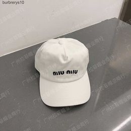 miu Family Correct Letter Twill Cloth Simple Duck Tongue Hat Korean Street Youth Baseball cap Outdoor Leisure Sun hat